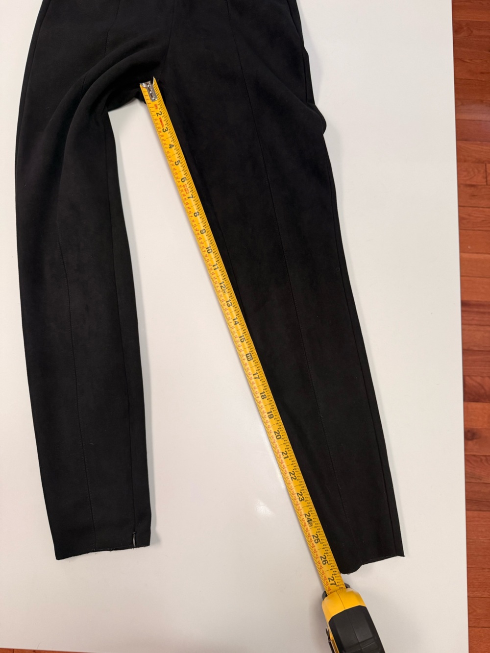 Zara Black High-Rise Skinny Sueded Ponte Pants, zippered ankle - Picture 10 of 14